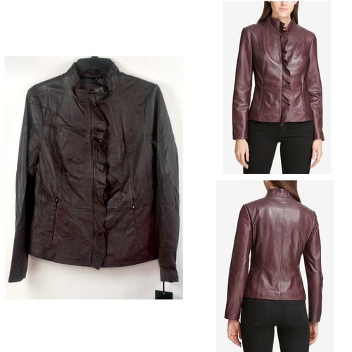 Giacca moto dkny pelle bordo - giacca,