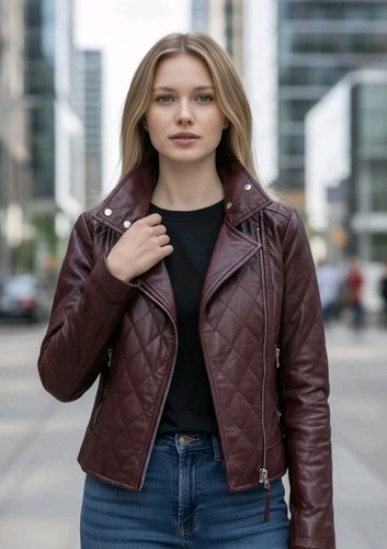 Giacca stile moto pelle - , di