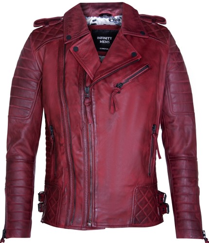 Giacca biker pelle - in,